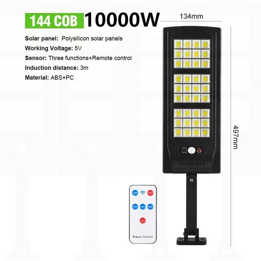 10000W Powerful Outdoor Solar Street Light With Motion Sensor - Hans Lumiere