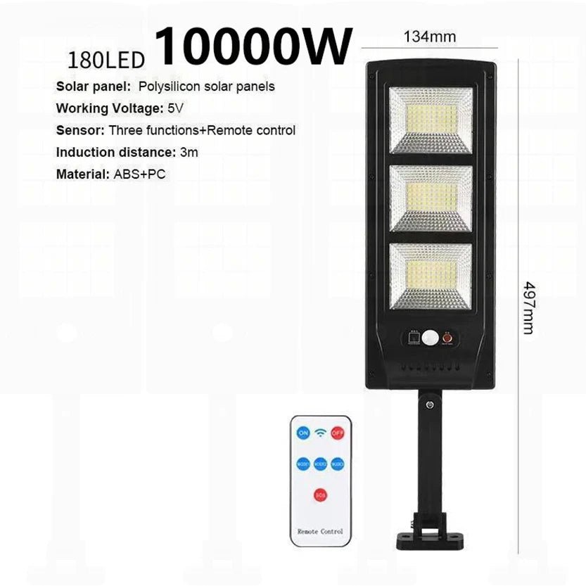 10000W Powerful Outdoor Solar Street Light With Motion Sensor - Hans Lumiere