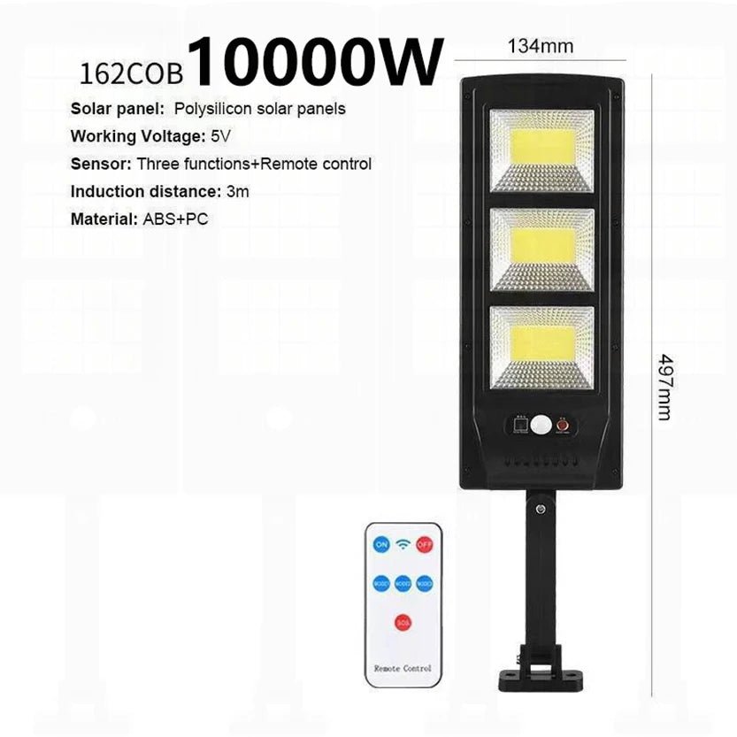 10000W Powerful Outdoor Solar Street Light With Motion Sensor - Hans Lumiere