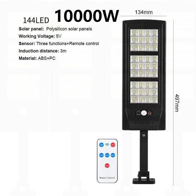 10000W Powerful Outdoor Solar Street Light With Motion Sensor - Hans Lumiere
