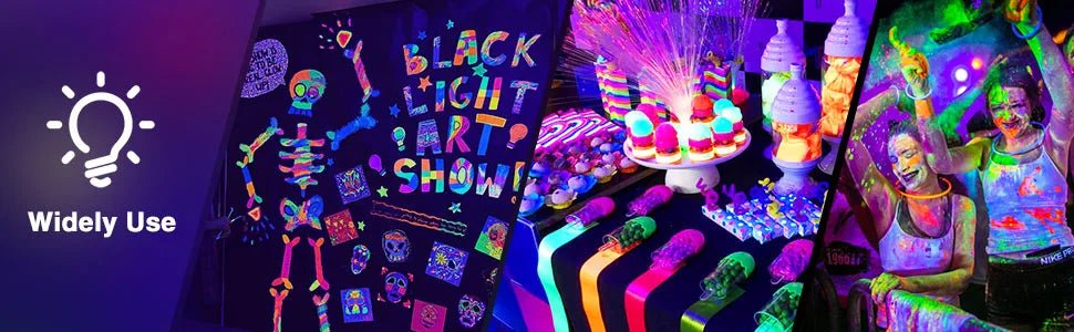 15W BR30 LED UV Black Light Bulb E26 E27, 395nm Glow Party Light - Hans Lumiere