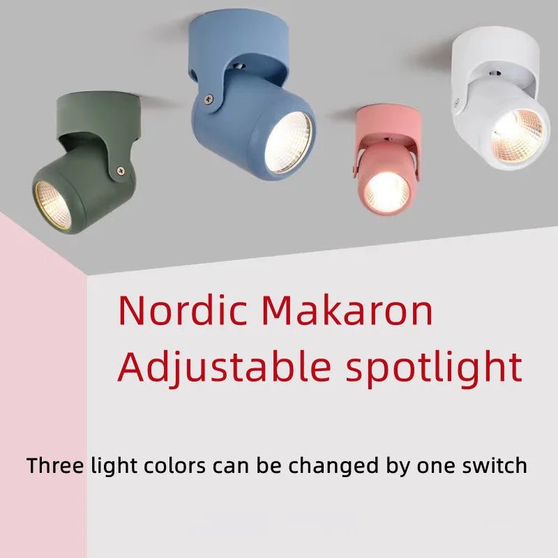 180° Rotation Tricolor Changeable Surface Mounted LED Downlight - Hans Lumiere