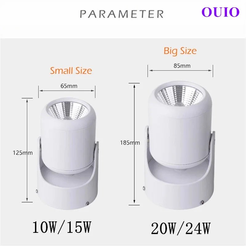180° Rotation Tricolor Changeable Surface Mounted LED Downlight - Hans Lumiere