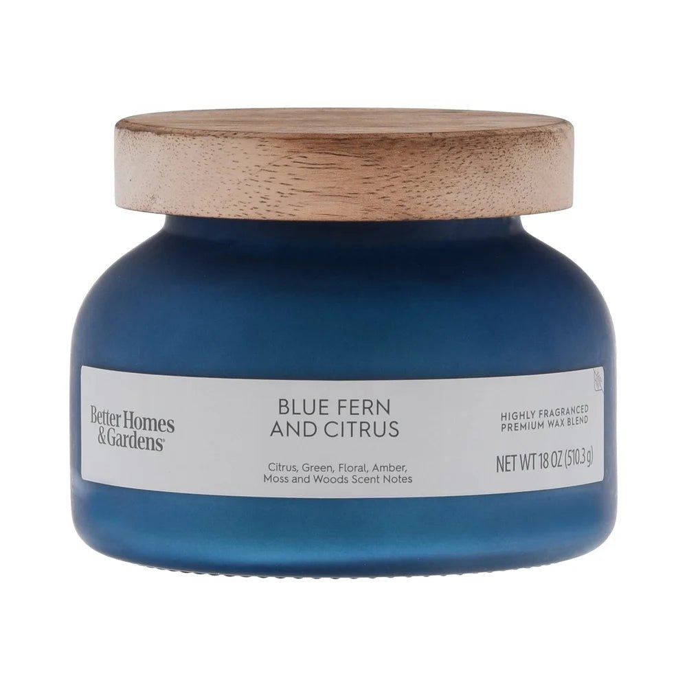 2 Wick Jar Blue Fern Citrus Scented Candle - Hans Lumiere