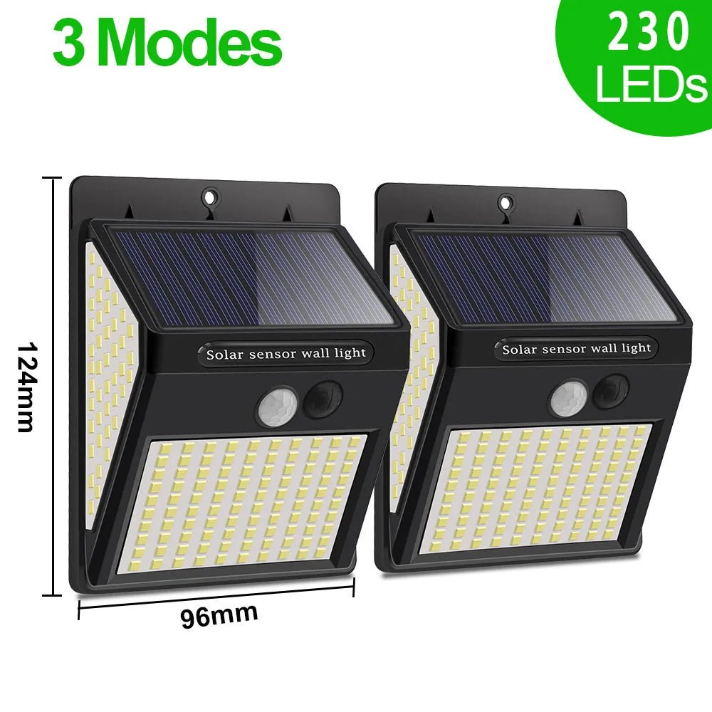 230 LED Outdoor Solar Lamp With 3 Modes Motion Sensor - Hans Lumiere