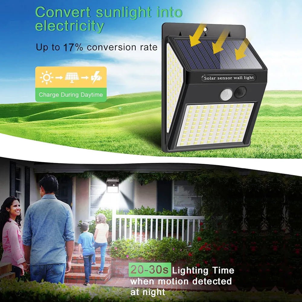 230 LED Outdoor Solar Lamp With 3 Modes Motion Sensor - Hans Lumiere