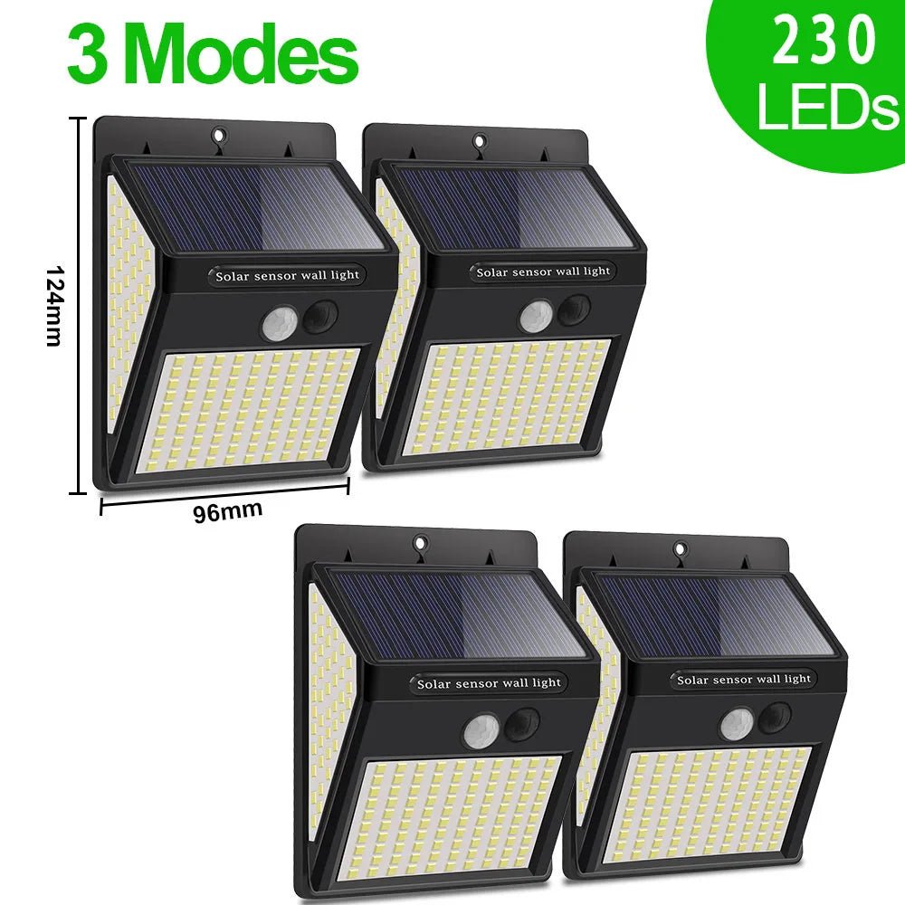 230 LED Outdoor Solar Lamp With 3 Modes Motion Sensor - Hans Lumiere