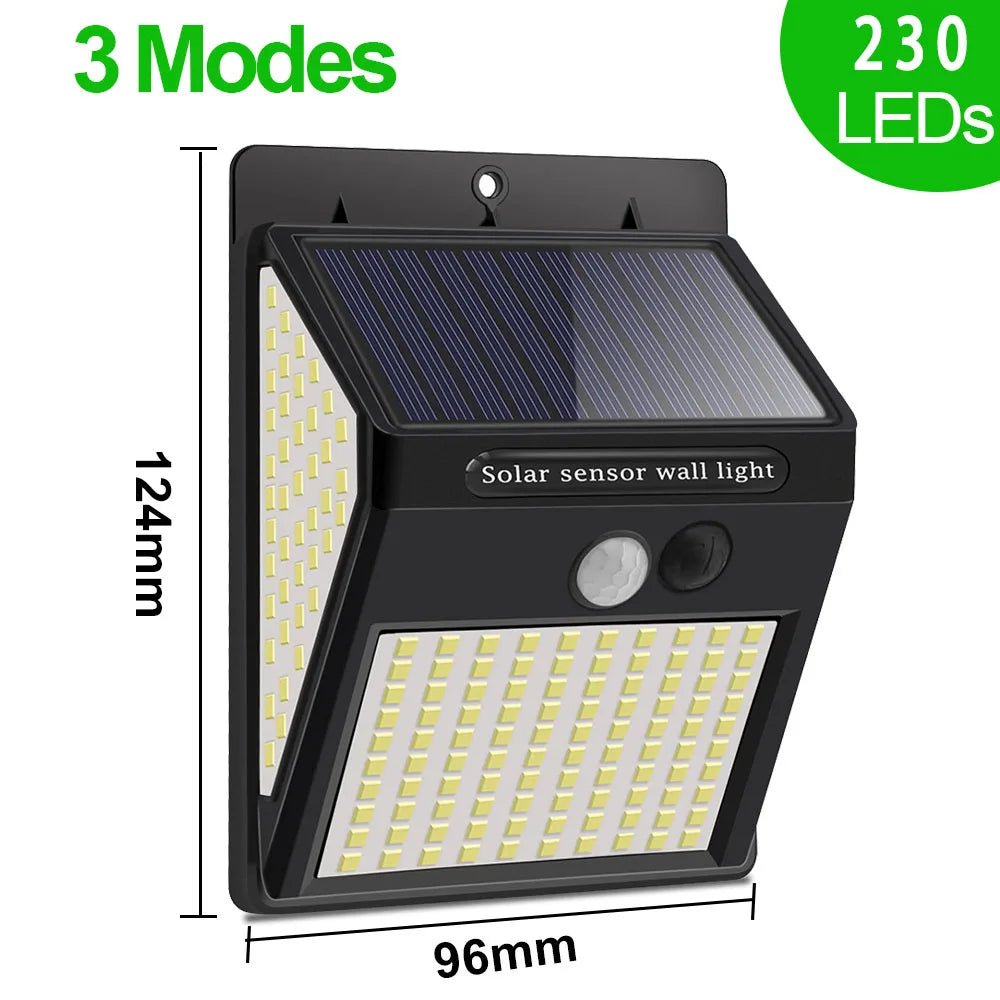 230 LED Outdoor Solar Lamp With 3 Modes Motion Sensor - Hans Lumiere