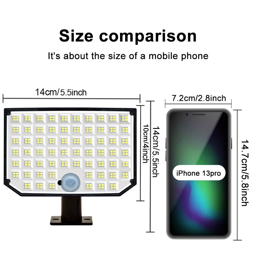 256 LED Outdoor Solar Super Bright Light With Remote - Hans Lumiere