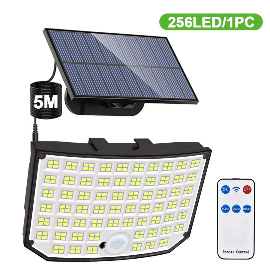 256 LED Outdoor Solar Super Bright Light With Remote - Hans Lumiere