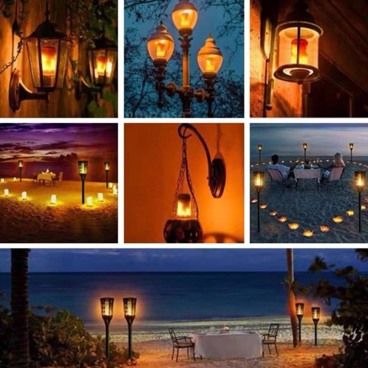 2PCS Outdoor LED Flame Light Bulbs With Upside Down Effect - Hans Lumiere