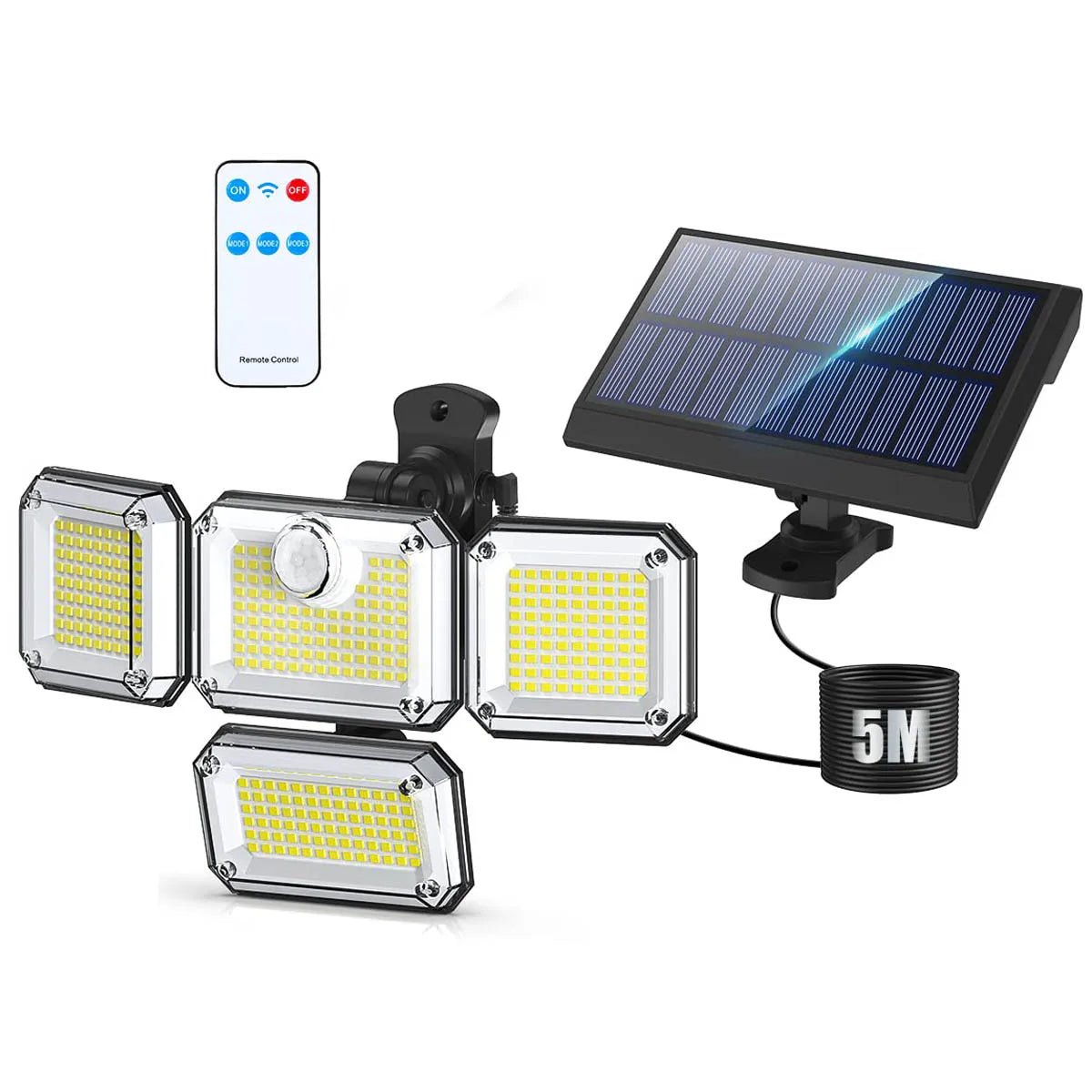 333 LED Split Outdoor Solar Powered Light With Motion Sensor - Hans Lumiere