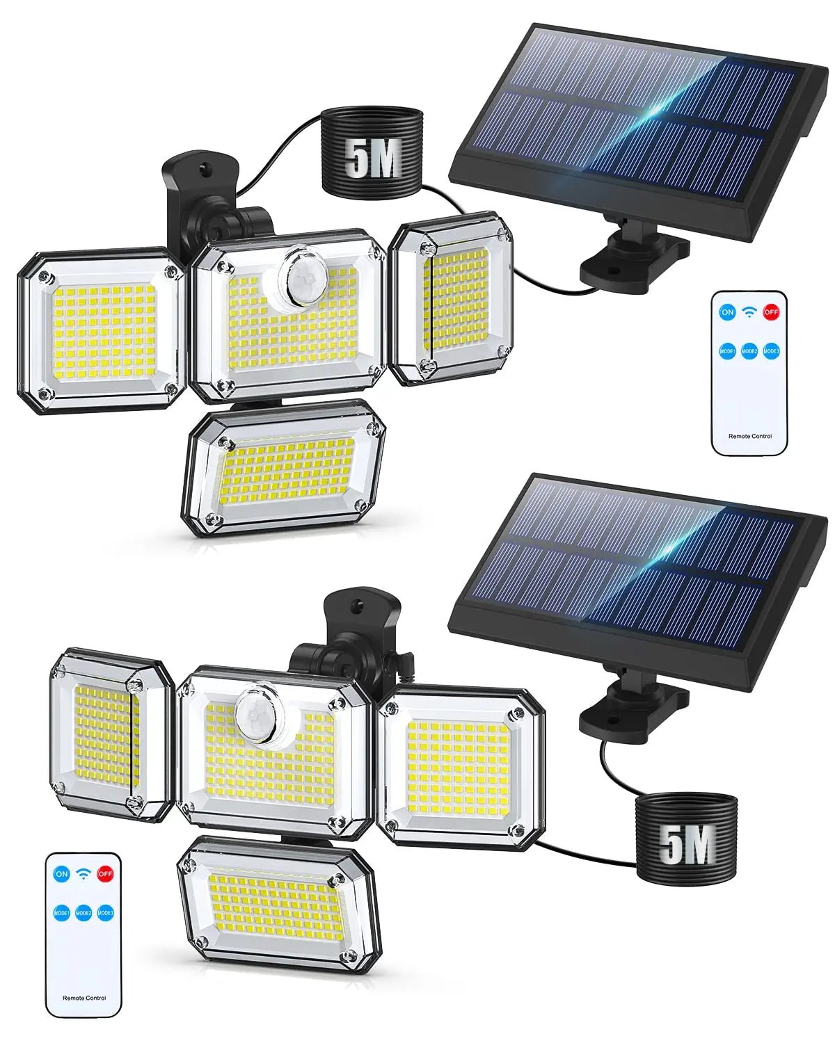 333 LED Split Outdoor Solar Powered Light With Motion Sensor - Hans Lumiere