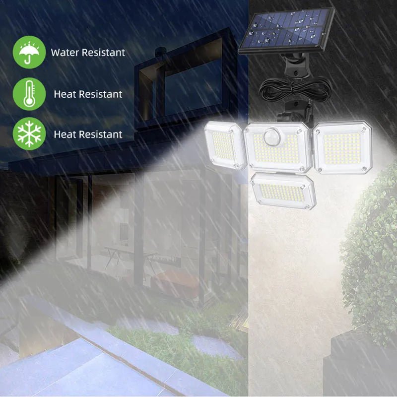 333 LED Split Outdoor Solar Powered Light With Motion Sensor - Hans Lumiere