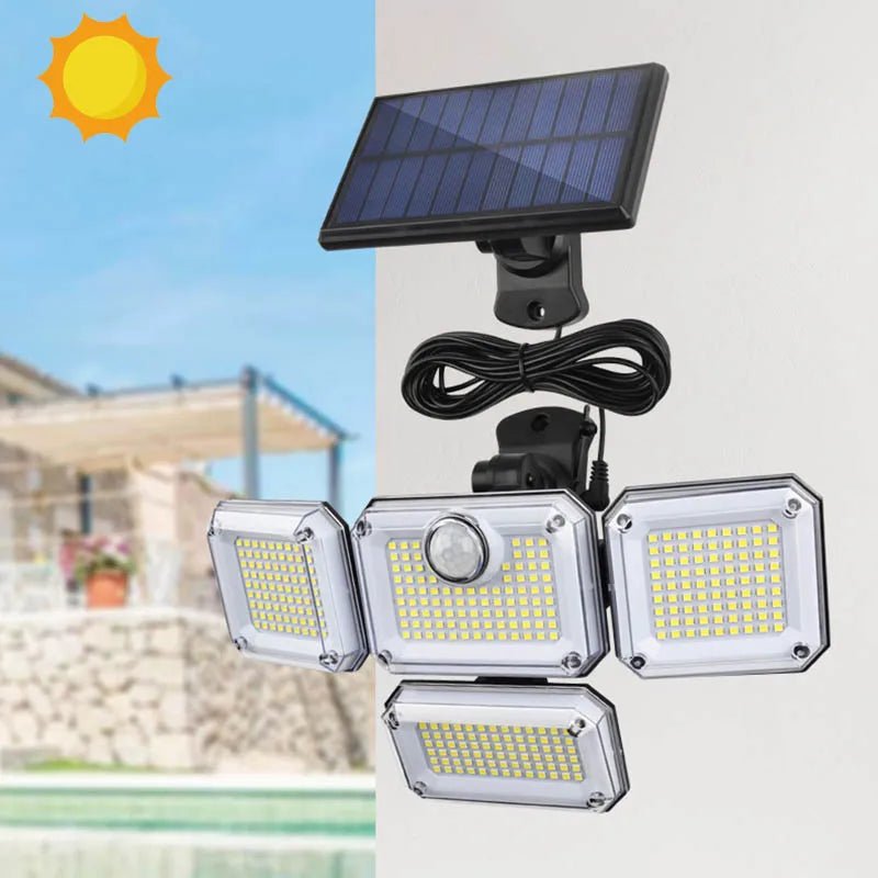 333 LED Split Outdoor Solar Powered Light With Motion Sensor - Hans Lumiere