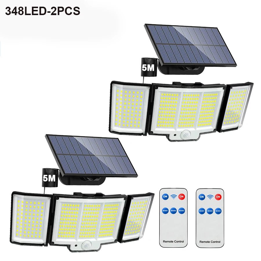348LED Solar Lamp Outdoor Security Light With Motion Sensor - Hans Lumiere