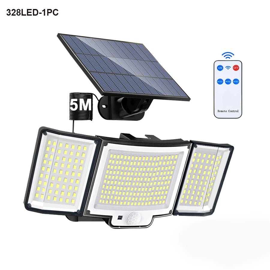 348LED Solar Lamp Outdoor Security Light With Motion Sensor - Hans Lumiere