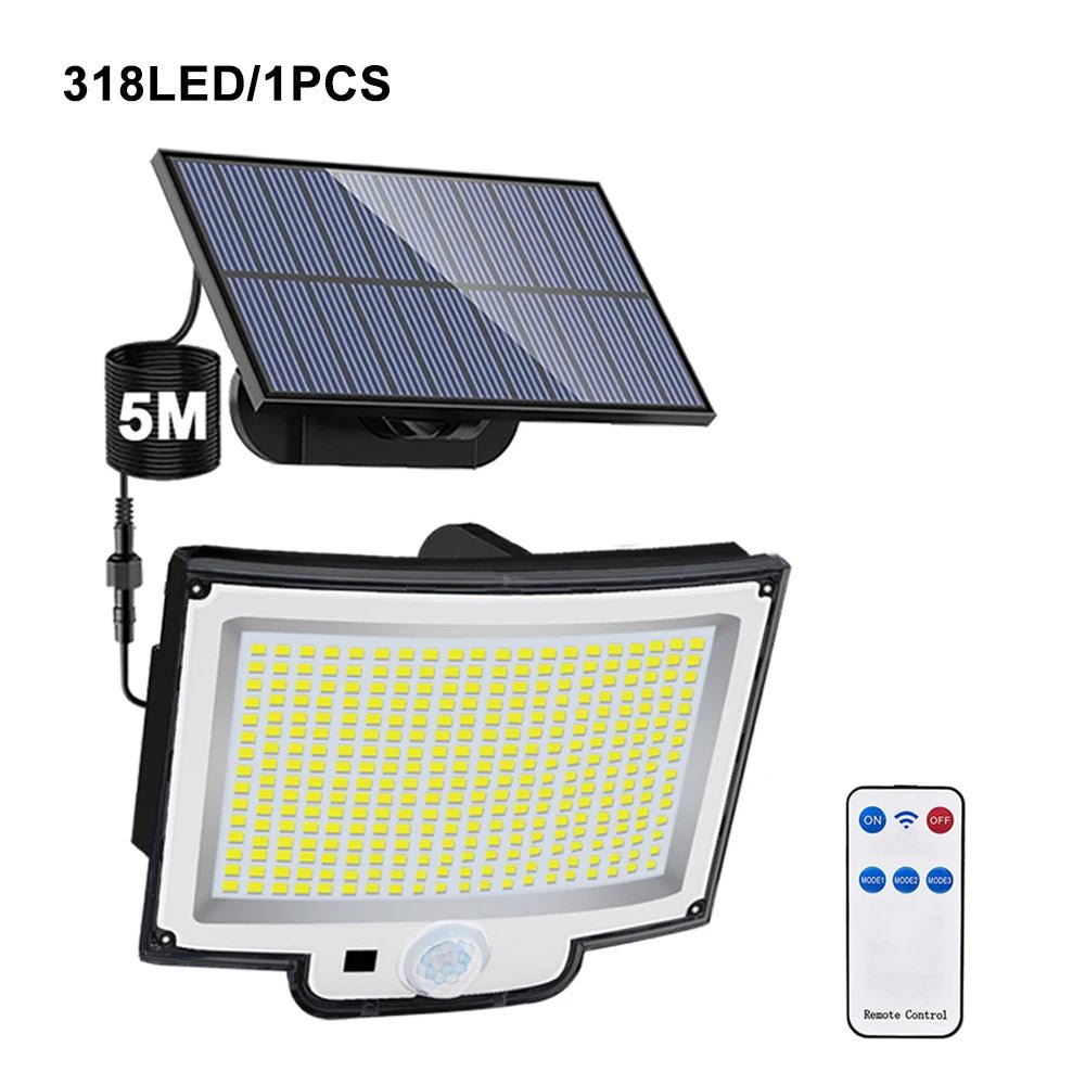 348LED Solar Lamp Outdoor Security Light With Motion Sensor - Hans Lumiere