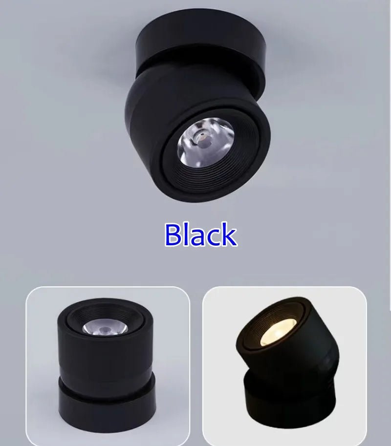 360° Rotatable Tricolor LED Ceiling Lamp Surface Mounted Spotlight - Hans Lumiere