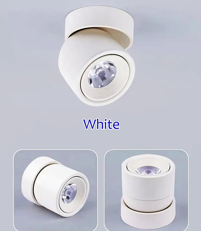 360° Rotatable Tricolor LED Ceiling Lamp Surface Mounted Spotlight - Hans Lumiere