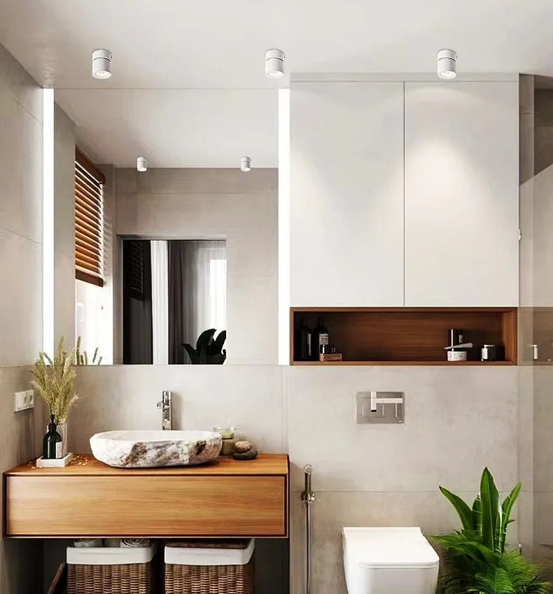 360° Rotatable Tricolor LED Ceiling Lamp Surface Mounted Spotlight - Hans Lumiere