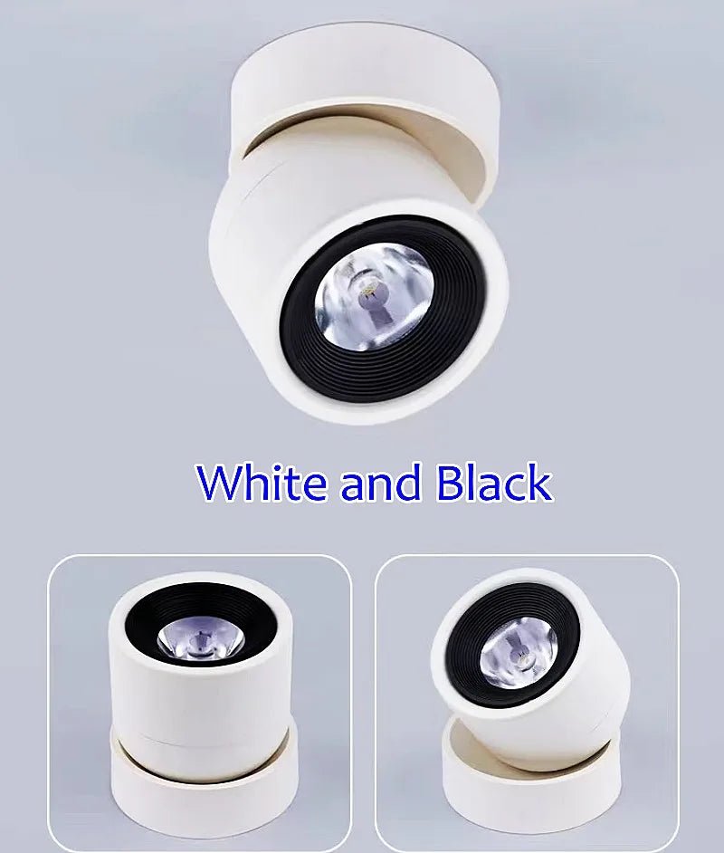 360° Rotatable Tricolor LED Ceiling Lamp Surface Mounted Spotlight - Hans Lumiere