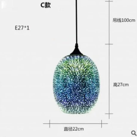 3D Glass Fireworks Pendant Lamps - Hans Lumiere
