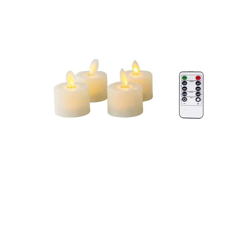 4 or 6 Flameless Moving Wick LED Candles With Remote Control - Hans Lumiere
