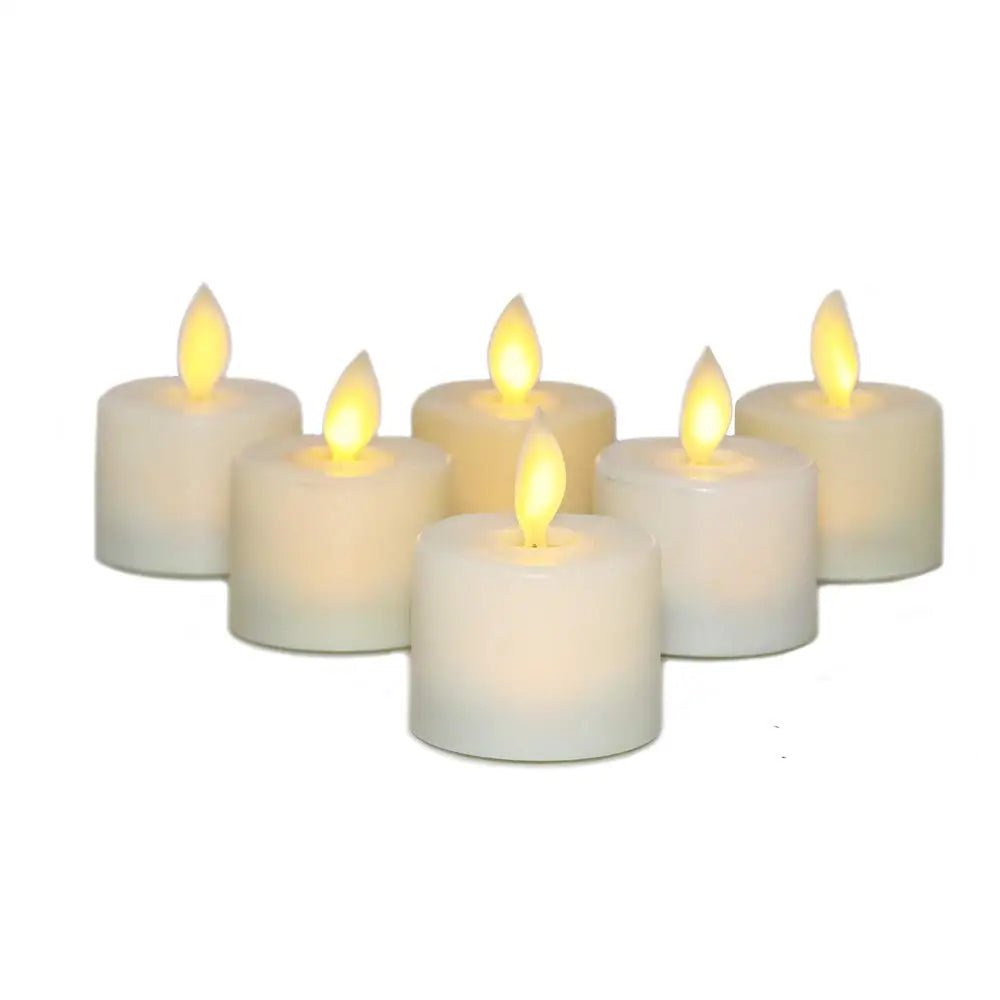 4 or 6 Flameless Moving Wick LED Candles With Remote Control - Hans Lumiere