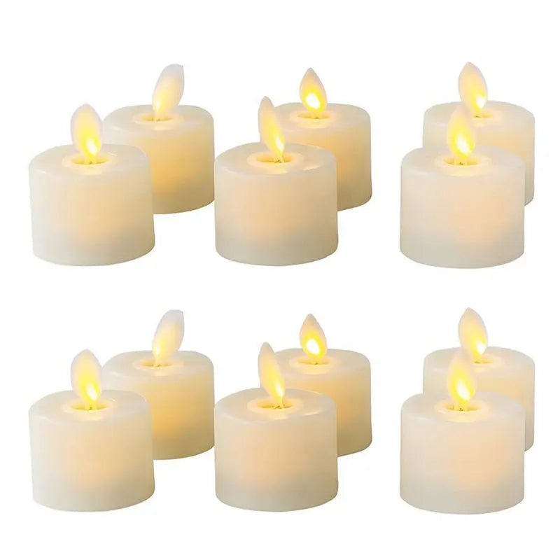 4 or 6 Flameless Moving Wick LED Candles With Remote Control - Hans Lumiere