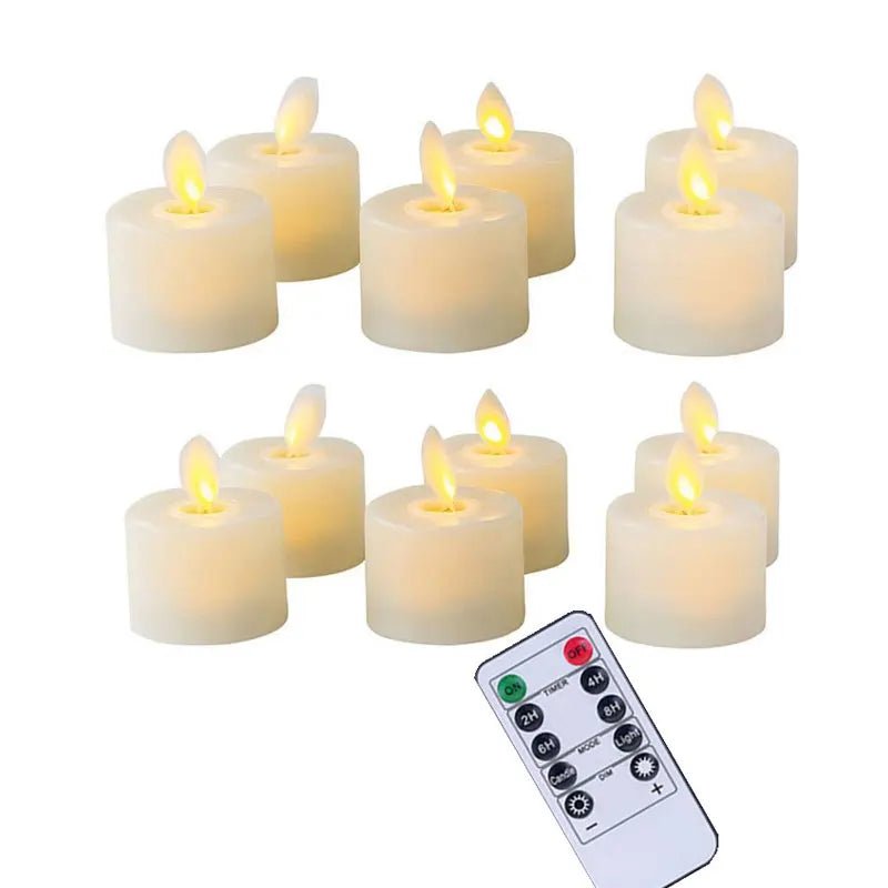 4 or 6 Flameless Moving Wick LED Candles With Remote Control - Hans Lumiere