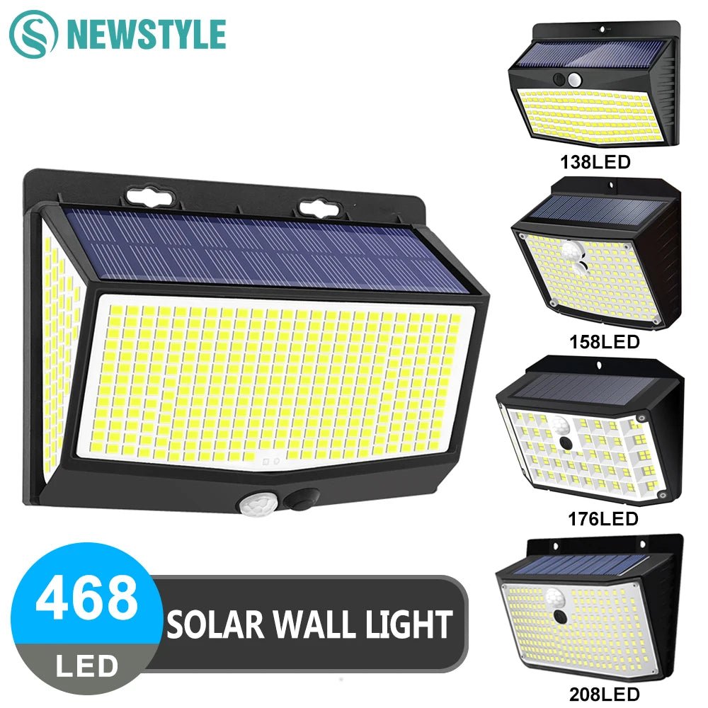 432 LED Outdoor Solar Light Motion Sensor 3 Modes Lighting - Hans Lumiere