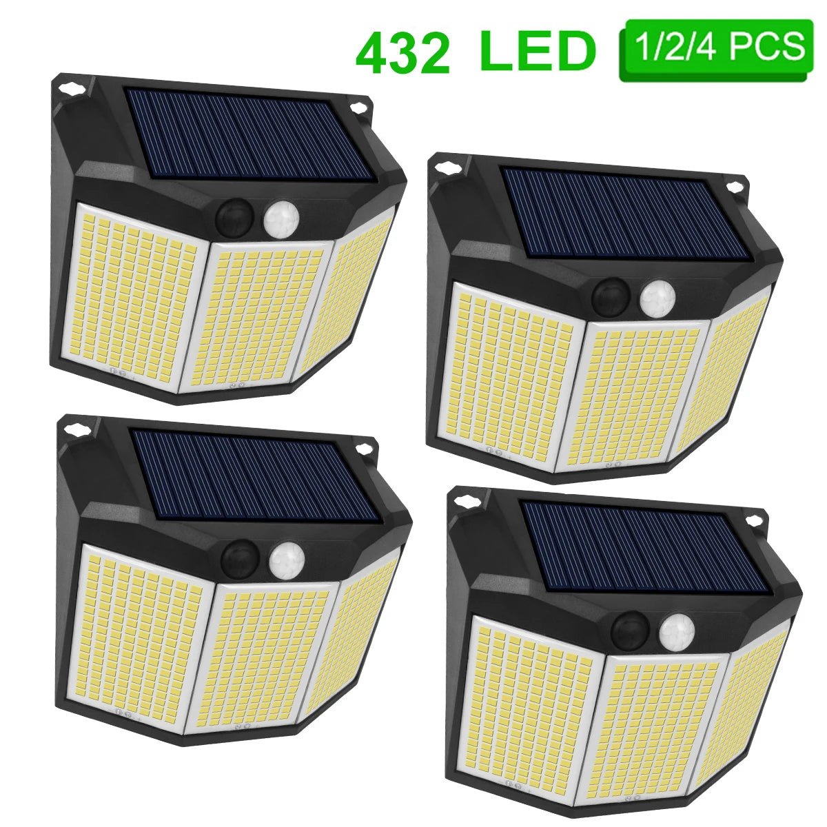 432 LED Outdoor Solar Light Motion Sensor 3 Modes Lighting - Hans Lumiere
