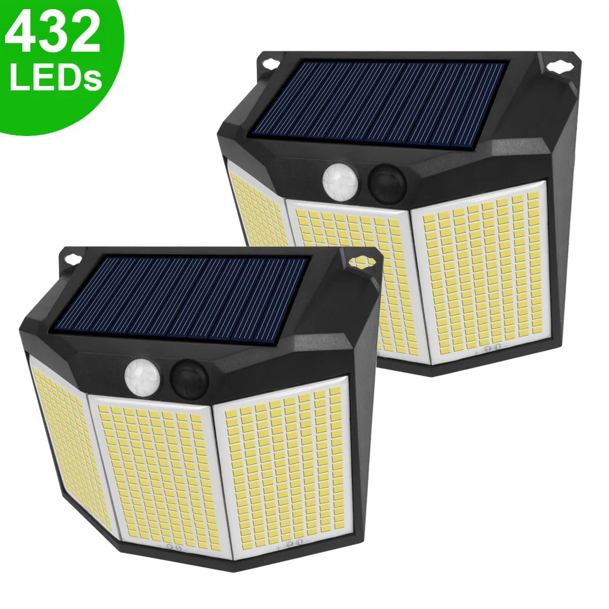 432 LED Outdoor Solar Light Motion Sensor 3 Modes Lighting - Hans Lumiere