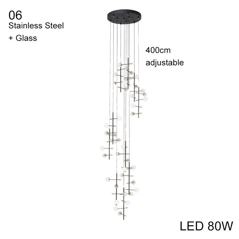 5 Light LED Globe Tall Pole Tree Standing Lamp - Hans Lumiere