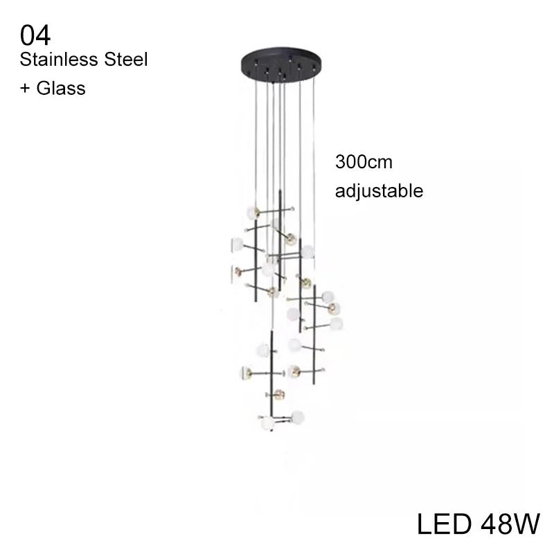 5 Light LED Globe Tall Pole Tree Standing Lamp - Hans Lumiere
