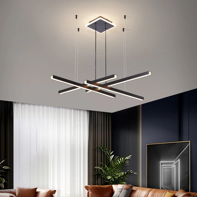 Nordic Modern Dimmable LED Ring Chandelier for Living Room