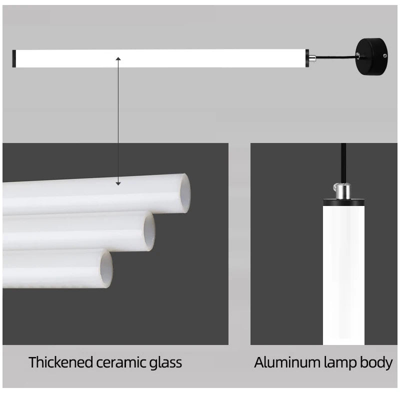 Ceramic Glass LED Pendant Light for Kitchen and Dining