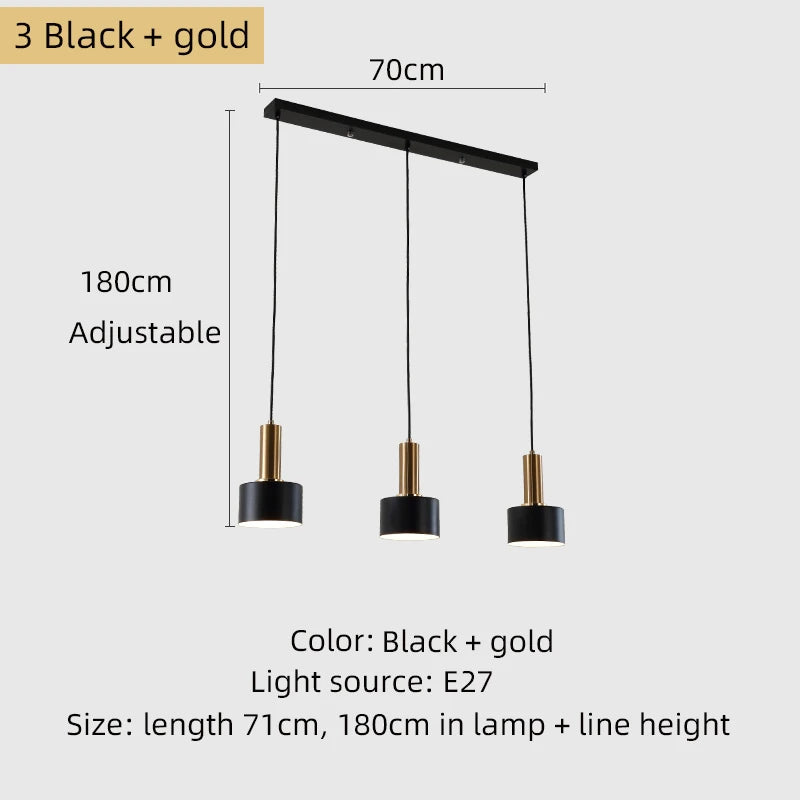 Nordic Modern Gold Chandelier Pendant Light