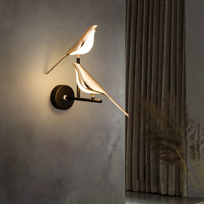 Gilded Bird LED Wall Sconce with Touch Switch