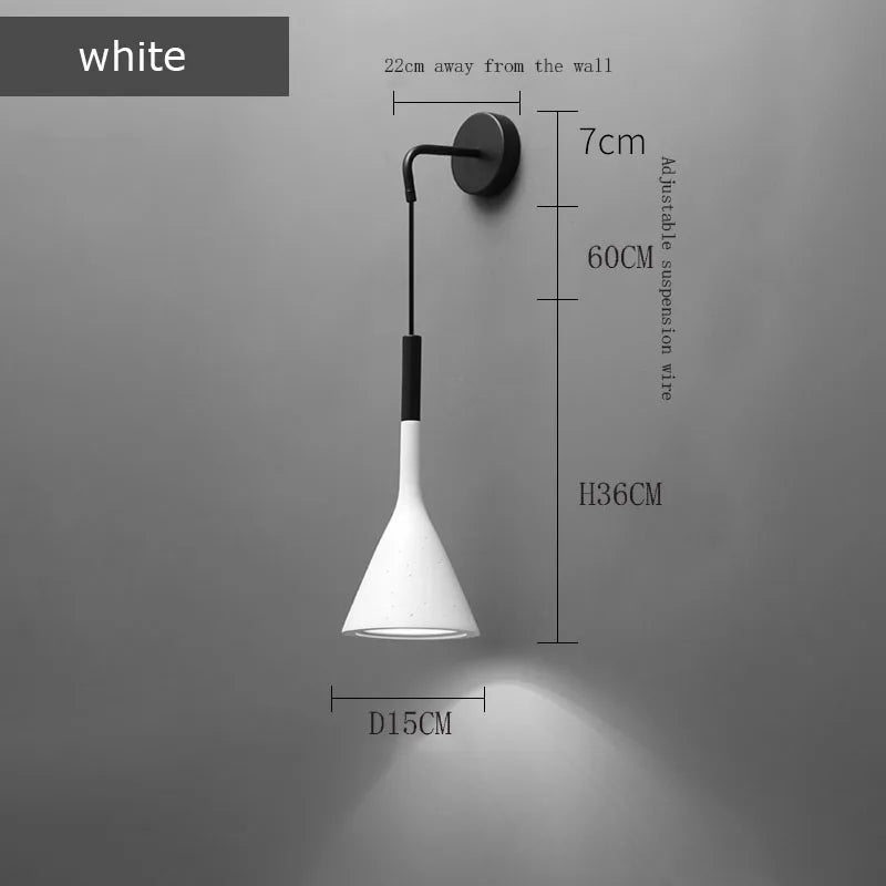 Modern Resin Wall Sconce with LED Down Light