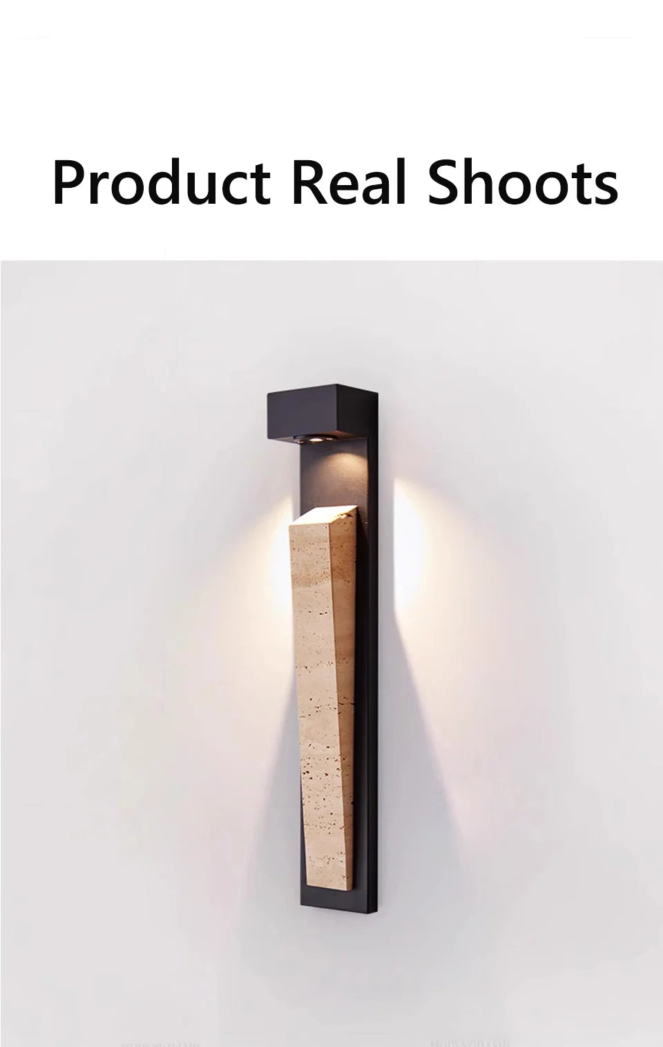 IP65 Waterproof Outdoor Wall Light - Natural Stone Finish