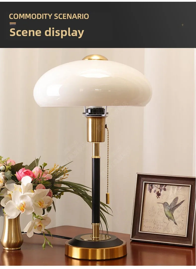 American Style Minimalist Dimmable Bedside Table Lamp