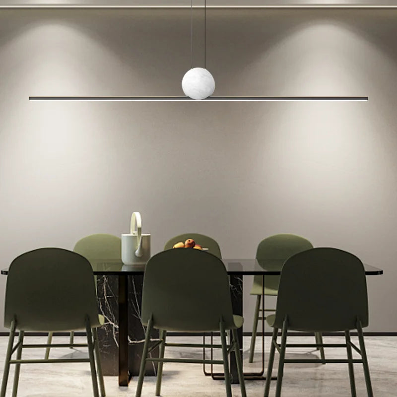 Copper and Marble Kitchen Island Pendant Light