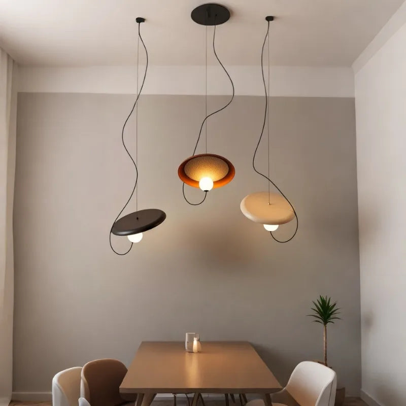 Nordic Modern Metal Pendant Light – Single Hanging Lamp for Bedside, Bar & Kitchen