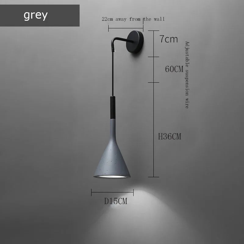 Modern Resin Wall Sconce with LED Down Light