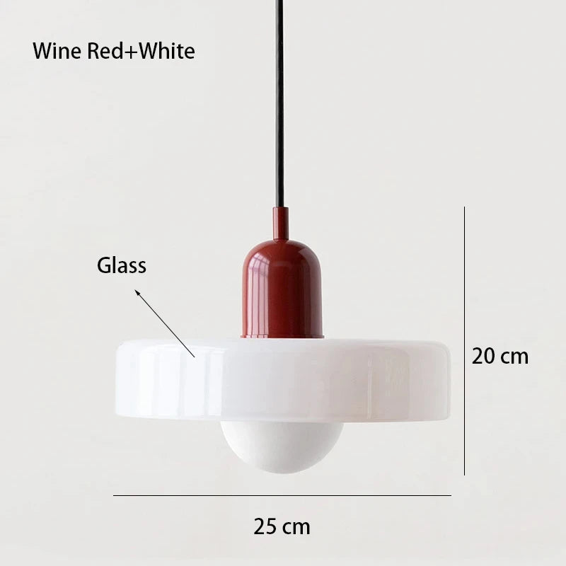 Nordic Glass Bauhaus Chandelier – Retro Pendant Light for Dining & Living Room