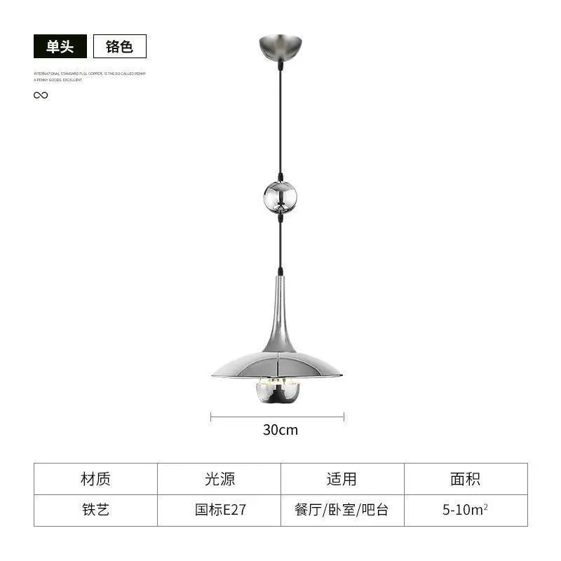 Modern Flying-Saucer Pulley Pendant Light