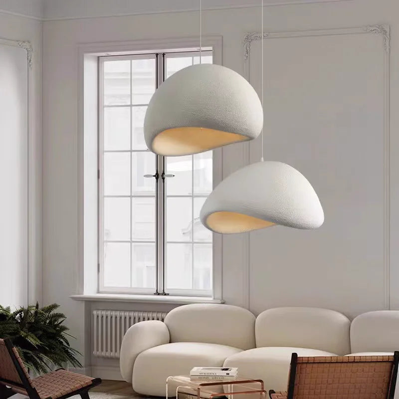 Nordic Wabi Sabi Ceiling Chandelier - Modern E27 LED Pendant Light