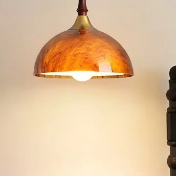 American Retro Pendant Light — Orange Acrylic Cafe & Bar Fixture